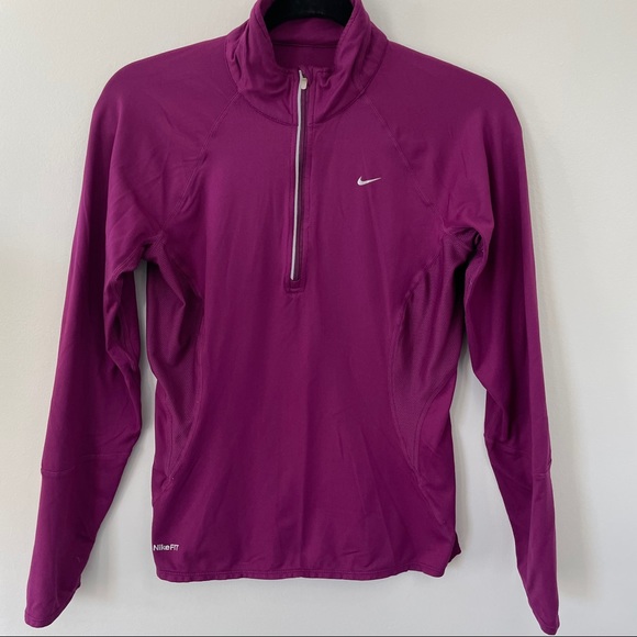 Nike Dri-fit 1/2 Zip Running Top - Picture 1 of 9
